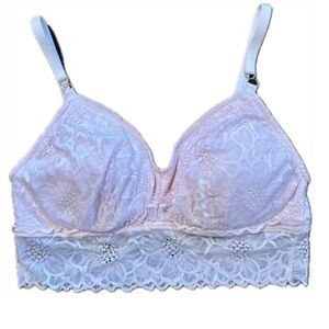 ✨3/$15✨Like New Aries Baby Pink Bralette Sz L